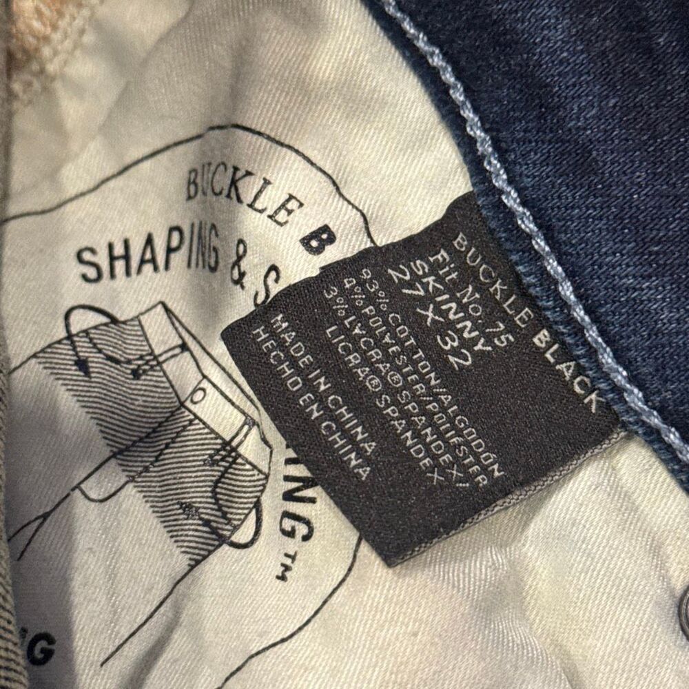 Buckle black skinny jeans size 27 - Picture 3 of 5